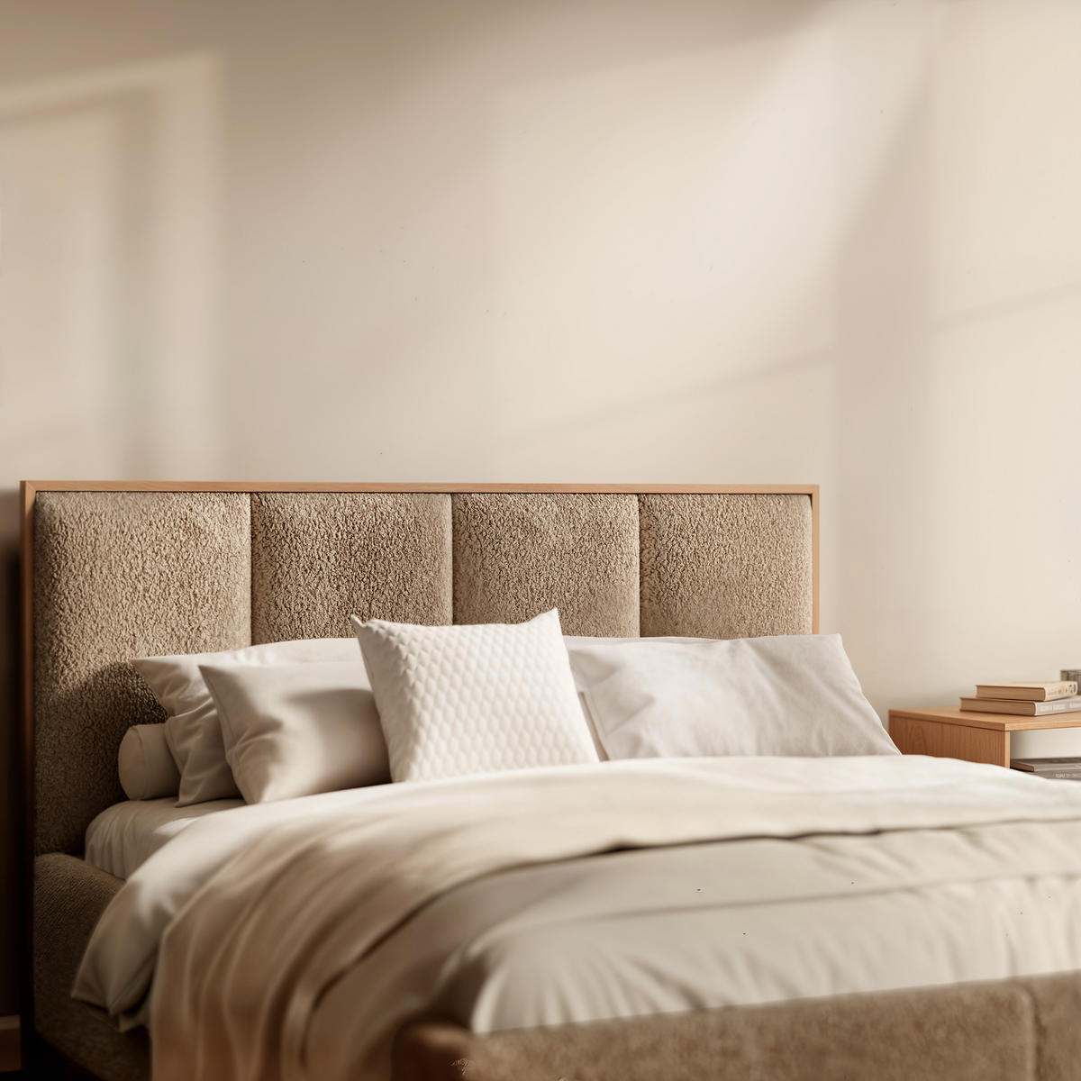 POLSTERBETT RIZZ 160/200 cm Bettkasten, ohne Matratze, Hellbraun - Hellbraun, Textil/Metall (160/200cm) - Idohome