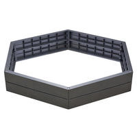 HOCHBEET-SYSTEM XL, 6 Paneele inkl. Verbinder - Anthrazit, Kunststoff (145/25/145cm) - GARANTIA