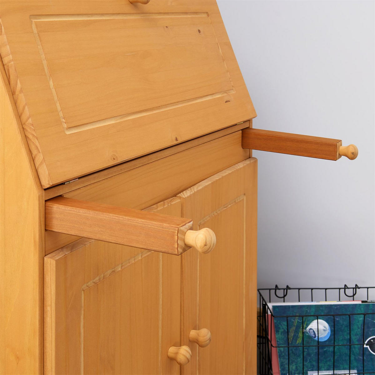 SEKRETÄR DAVID gebeizt/gewachst - Kieferfarben, Holz (38/82/117cm) - IDIMEX