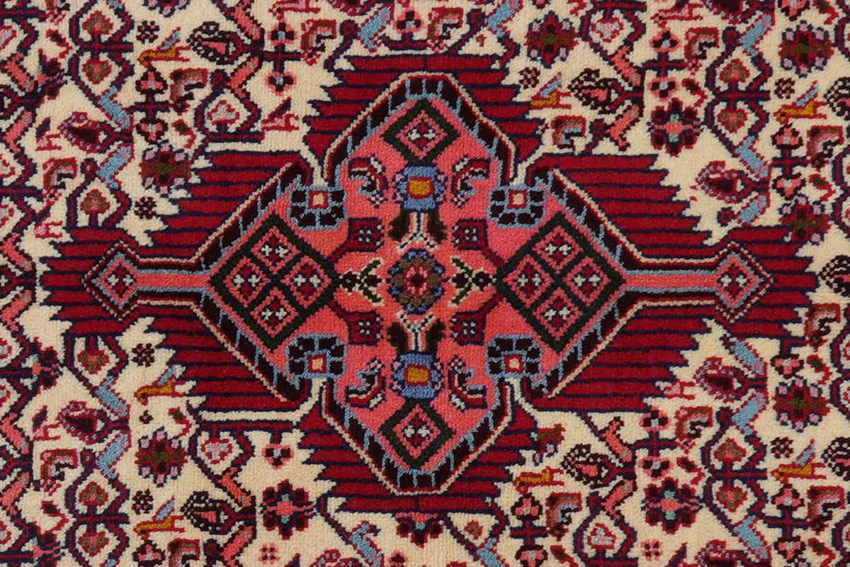 ORIENTTEPPICH handgeknüpft Assadabad Beige 130/79 cm Schurwolle - Beige, Textil (79/130cm) - Looma
