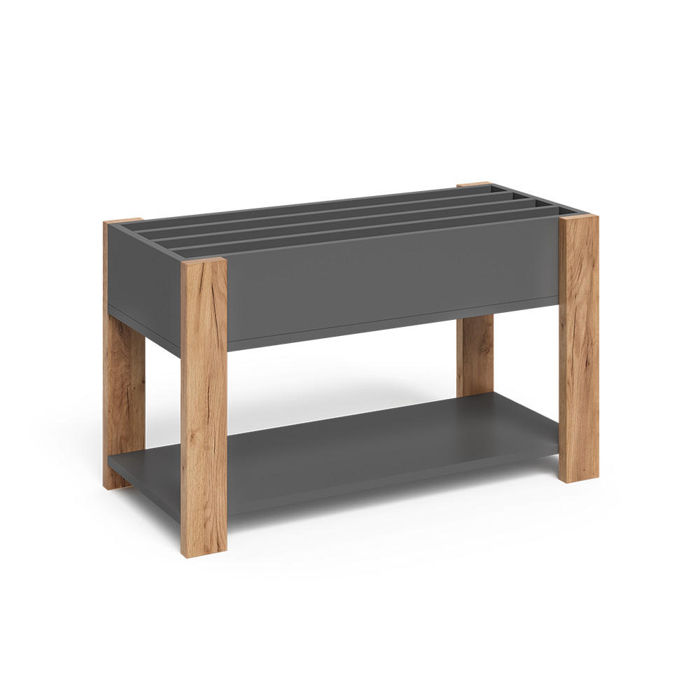 KINDERREGAL Malia Grau/Artisan 80 x 46 cm - Hellgrau/Grau, Holzwerkstoff (80/46/37cm) - VitaliSpa