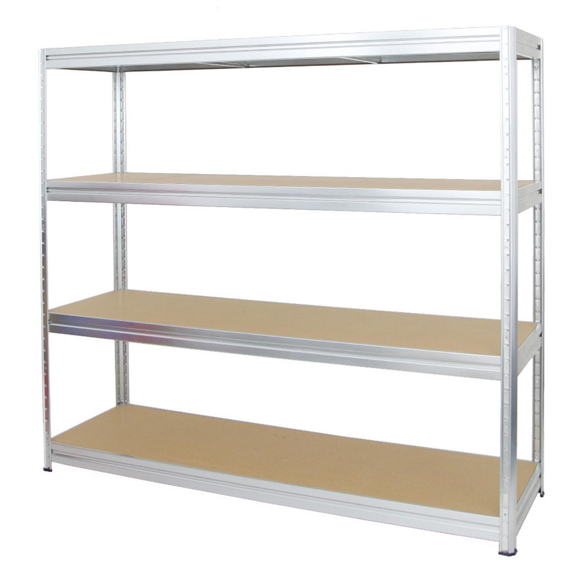 SCHWERLASTREGAL Dino 180x200x60 cm Fachlast 500 kg Verzinkt - Silberfarben, Metall (200/180/60cm) - PROREGAL