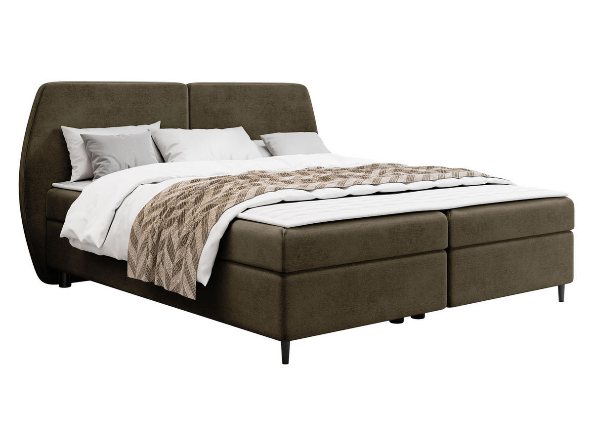 BOXBETT Madryt - H3 - Dunkelbraun/Schwarz, Holz/Holzwerkstoff (140/200cm) - MIRJAN24