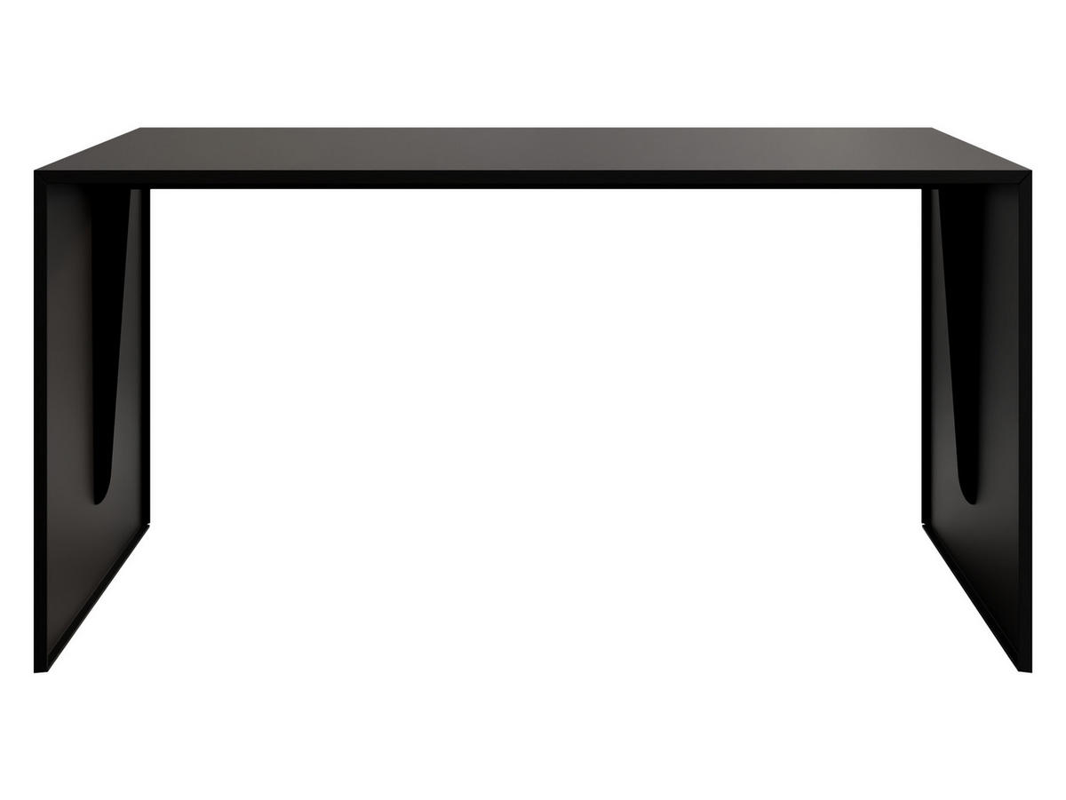 METALL-COUCHTISCH Mocca 4 - Schwarz, Holzwerkstoff/Metall (60/100/50cm) - MIRJAN24