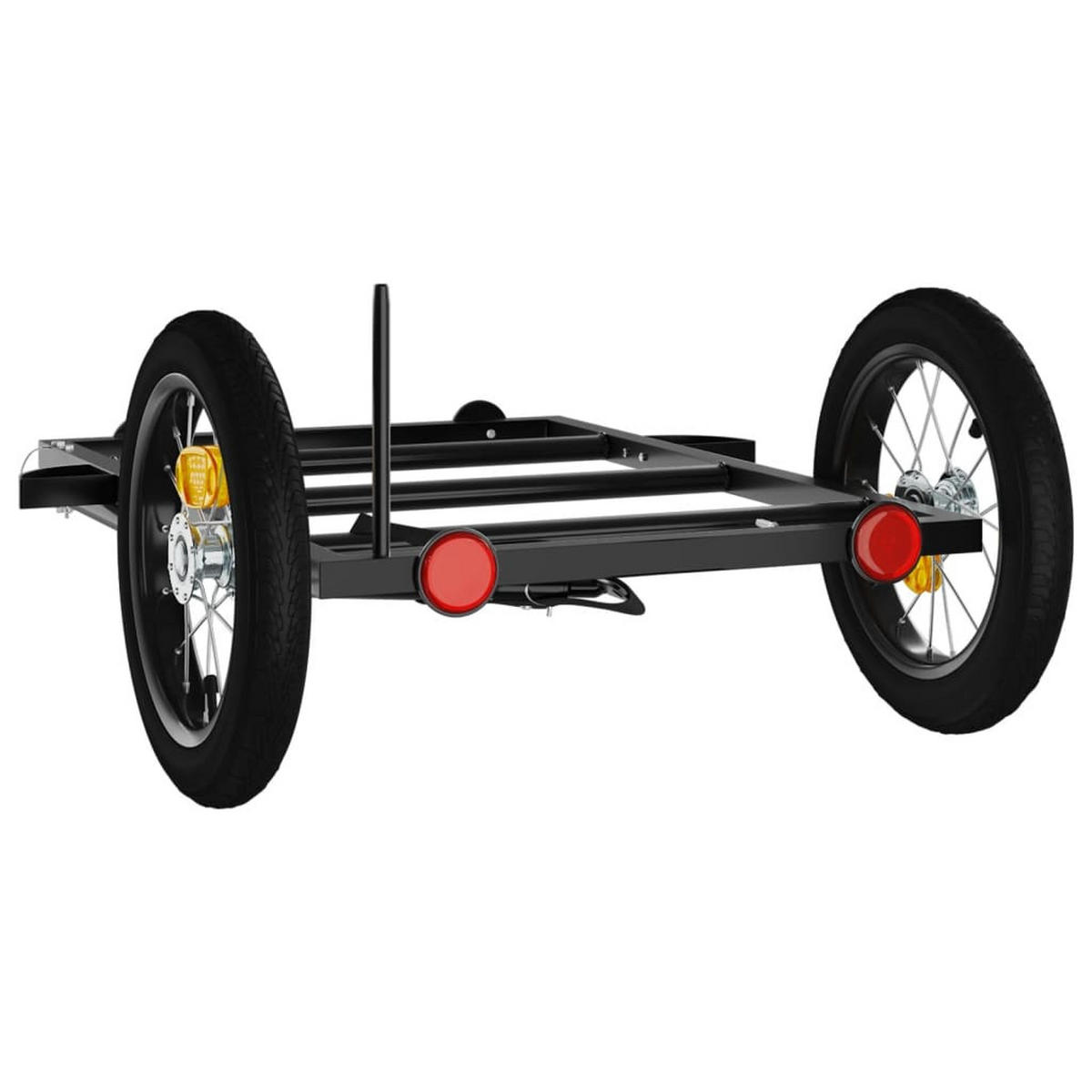FAHRRADANHÄNGER Schwarz 122/53/28 Cm Eisen - Schwarz, Metall (53/28/122cm) - vidaXL