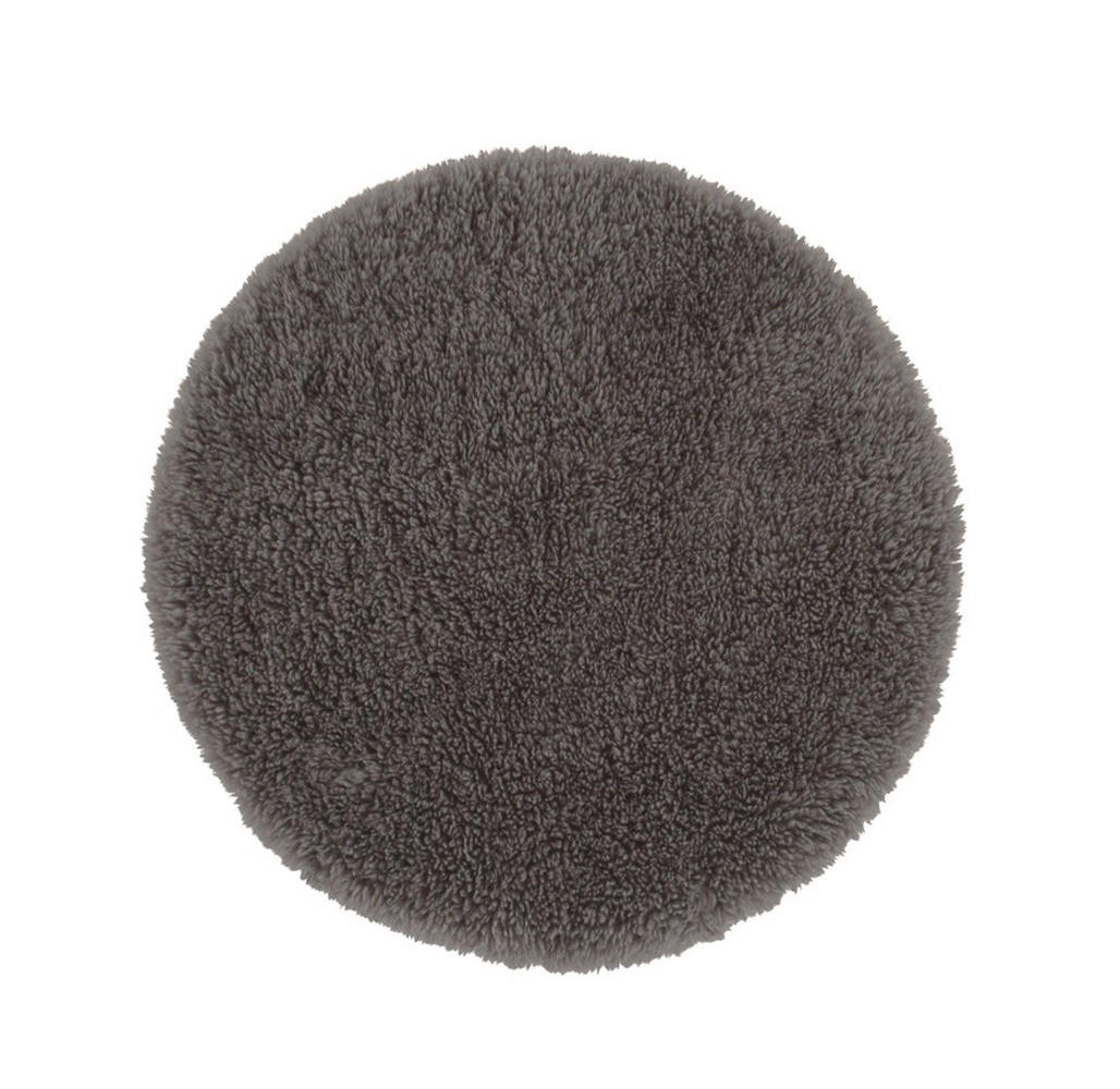 HOCHFLOR-TEPPICH Curly Dunkelgrau 90x90 cm - Dunkelgrau, Textil (90/90cm) - Vercai Rugs