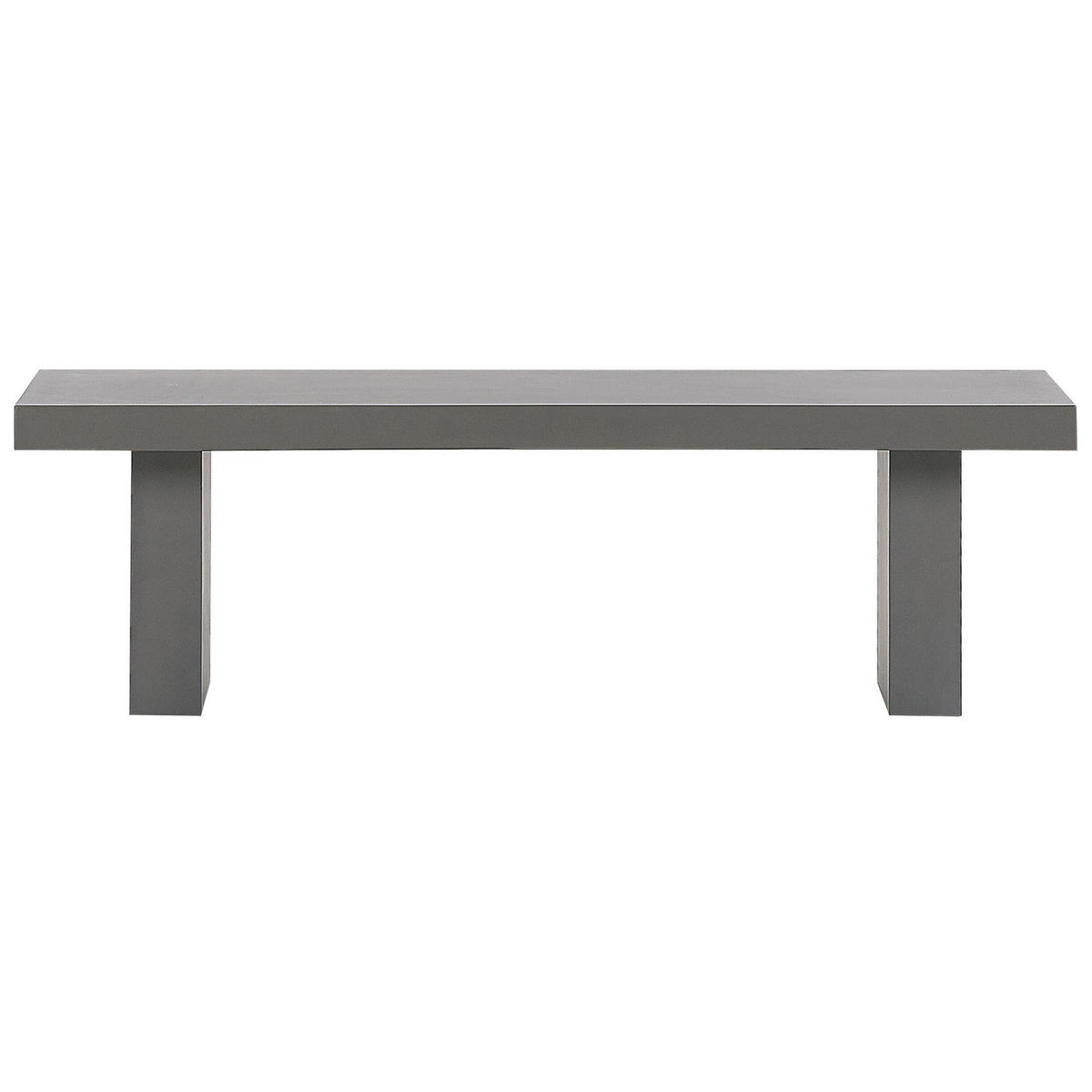 GARTENMÖBEL SET Beton grau Tisch mit 2 Bänken Taranto - Grau, Stein - Beliani