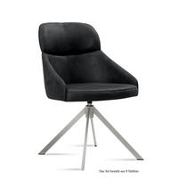 ESSZIMMERSTUHL drehbar (8er-Set) Deeanne 52x82x63 Edelstahl/Anthrazit - Edelstahlfarben/Anthrazit, Kunststoff (63/82/52cm) - 58aufmkessel