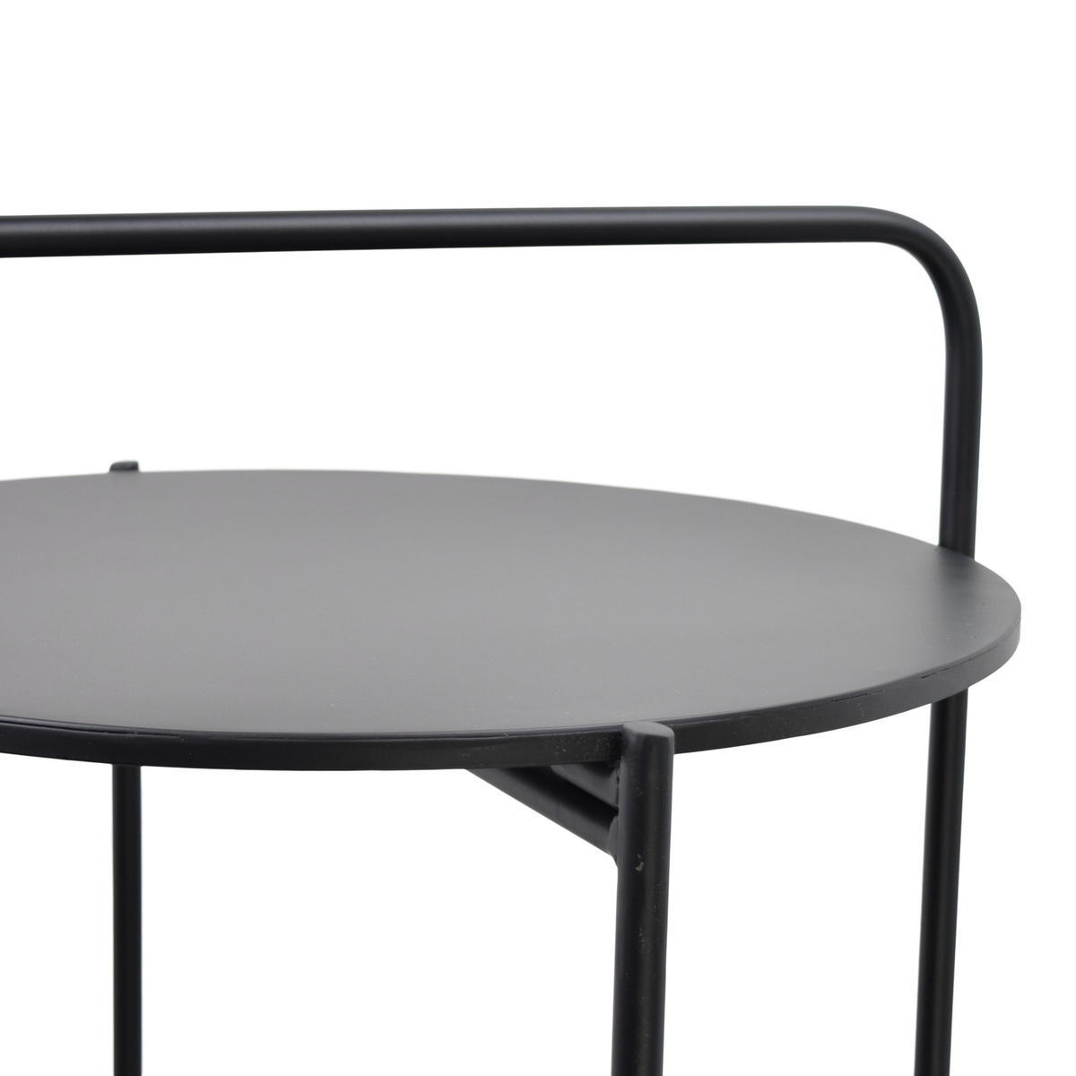 BEISTELLTISCH Fold Schwarz - Schwarz, Metall (45/45/68cm) - LOFT42