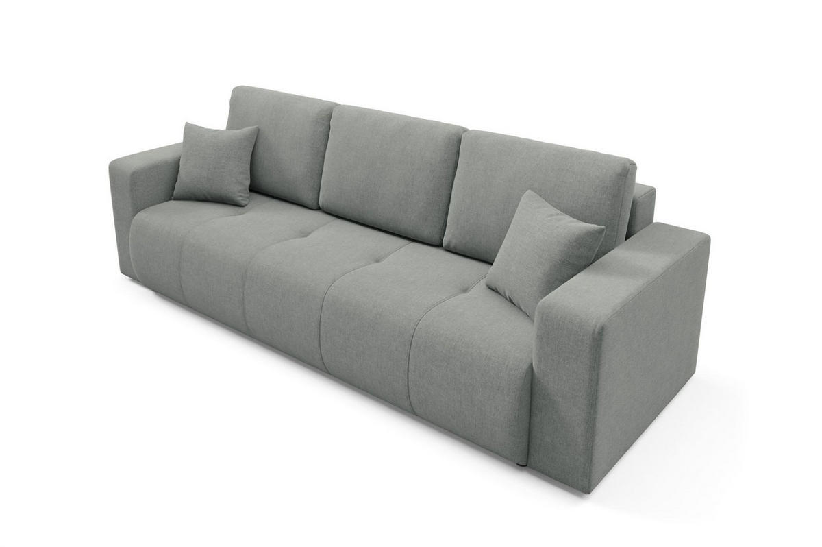 SCHLAFSOFA Augusto - Grau, Holzwerkstoff/Textil (244/82/102cm) - Fun Möbel