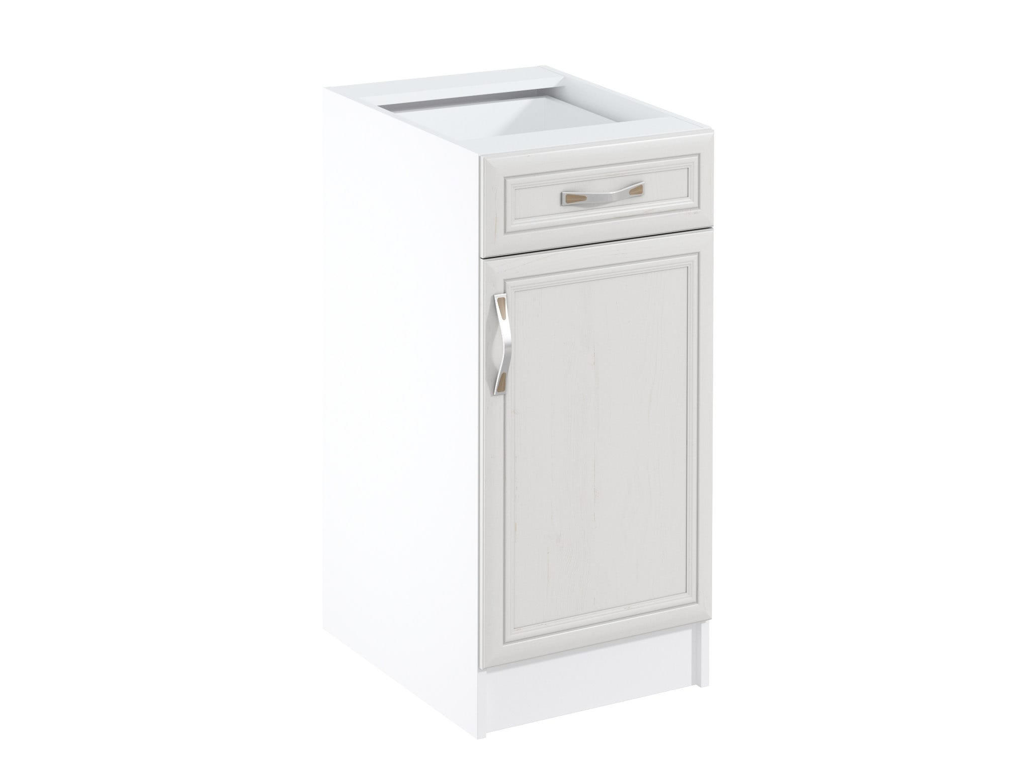 UNTERSCHRANK D40S1 – Sycylia Weiß – Weiß / Creme / Rechts - Creme/Weiß, Holzwerkstoff (40/82/47cm) - ROYAL24_MARKT