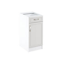 UNTERSCHRANK D40S1 – Sycylia Weiß – Weiß / Creme / Rechts - Creme/Weiß, Holzwerkstoff (40/82/47cm) - ROYAL24_MARKT