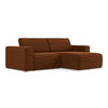 ECKSOFA Rechts Samt Stoff Orange - Rot/Terra cotta, Kunststoff/Textil (224/167cm) - Makamii