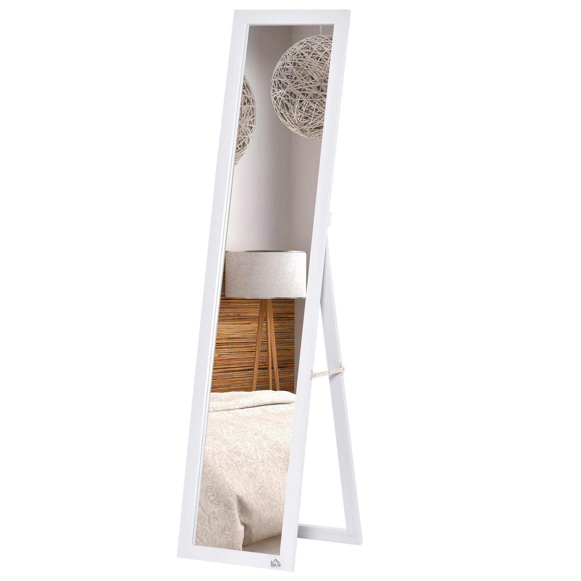 STANDSPIEGEL DE-17905 tragbar oder hängend Weiß - Weiß, Holzwerkstoff (37/154/1cm) - ComfortXL