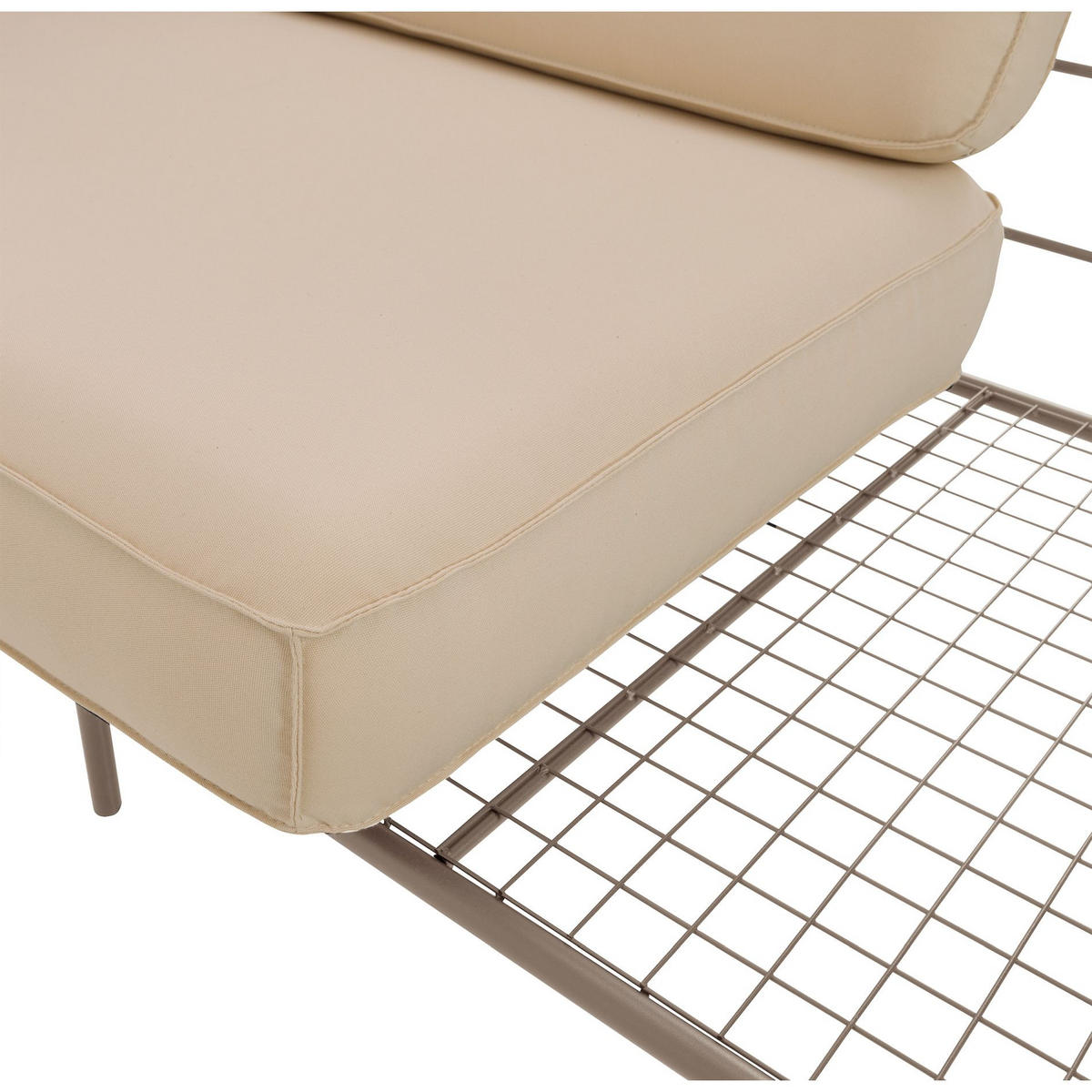 GARTEN-SOFA Preggel Beige/Beige 156 cm - Beige, Textil (156/80/71cm) - Selsey
