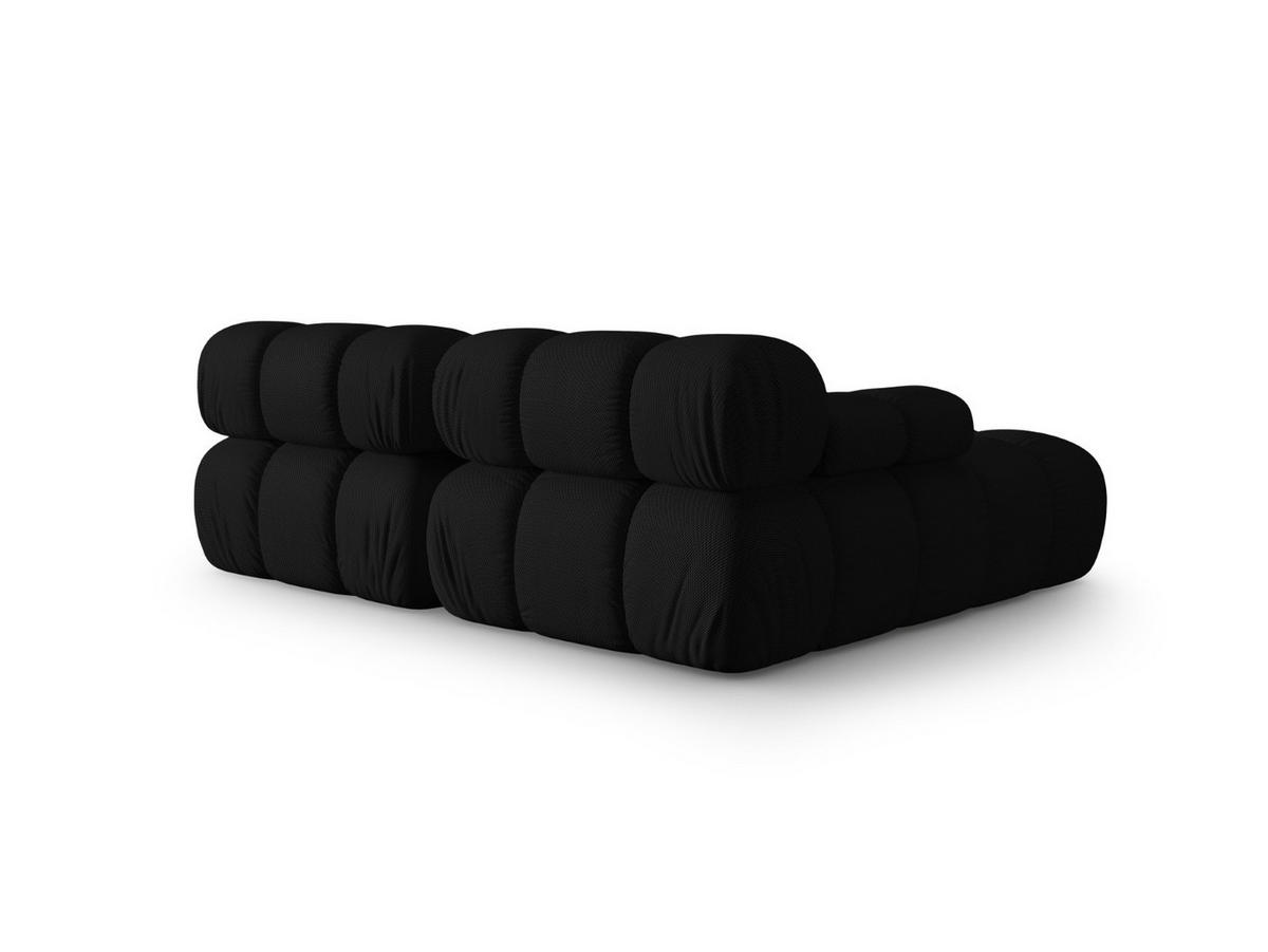 ECKSOFA modular links Bellis aus 3D-Stoff schwarz 3 Sitzplätze - Schwarz, Textil (155/188cm) - Micadoni