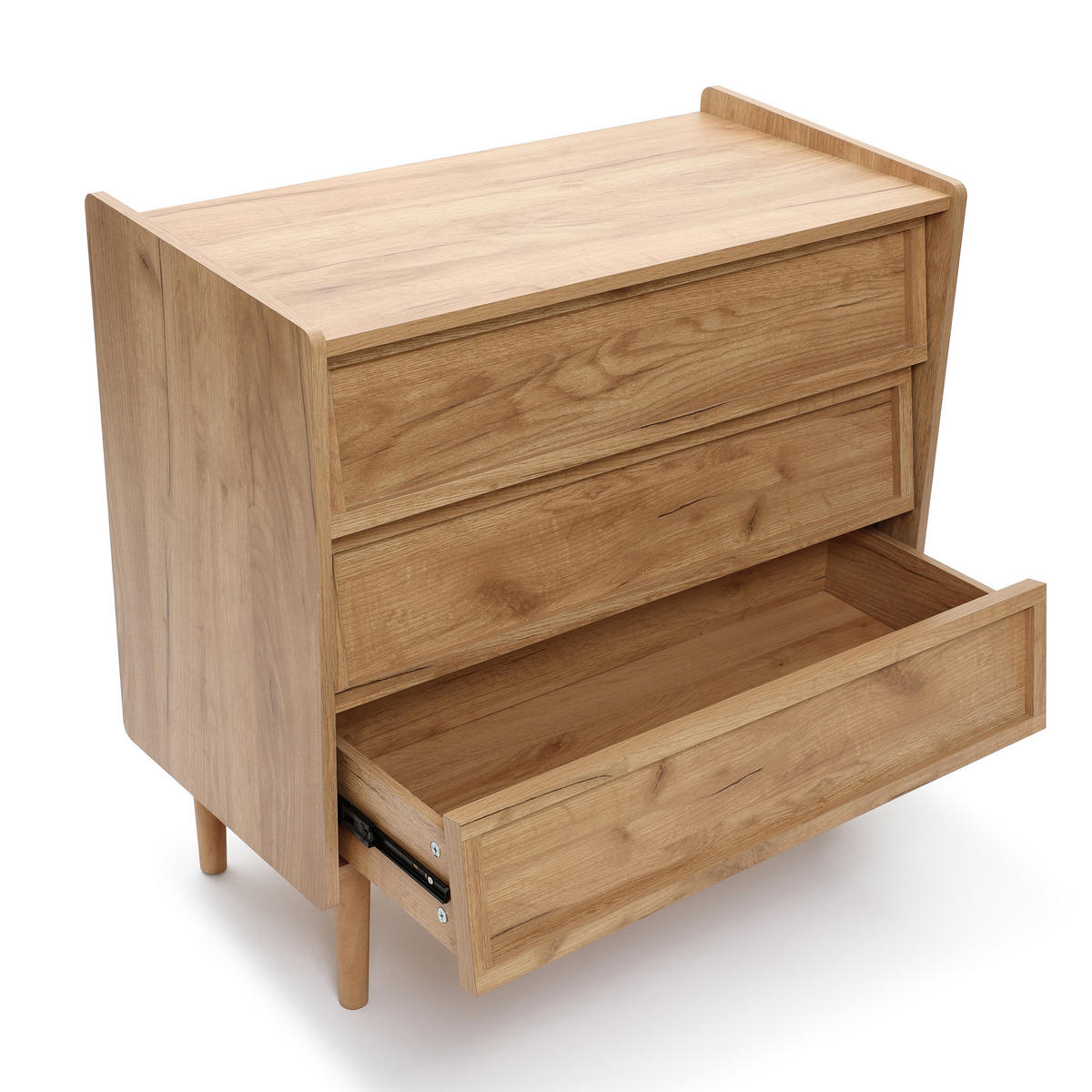 SIDEBOARD Holz mit 3 Schubladen - Braun, Holz/Holzwerkstoff (80/74/39cm) - Hometopia