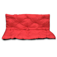 SITZKISSEN mit Rückenteil für 2 Personen Bankauflage KOMPLETT (180x60x50 cm, Rot) - Rot, Naturmaterialien (180/50/60cm) - Best for Kids