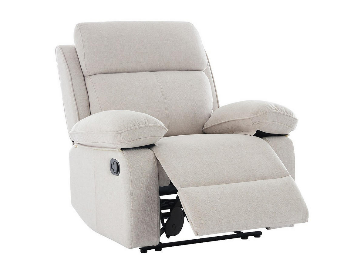 RELAXSESSEL - melierter Stoff - Beige - LANA - Beige, Textil (87/98/95cm) - Vente-Unique