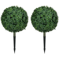 BUCHSBAUM Carmelo Grün 2er-Set wetterfest 70 cm - Grün, Kunststoff (70cm)