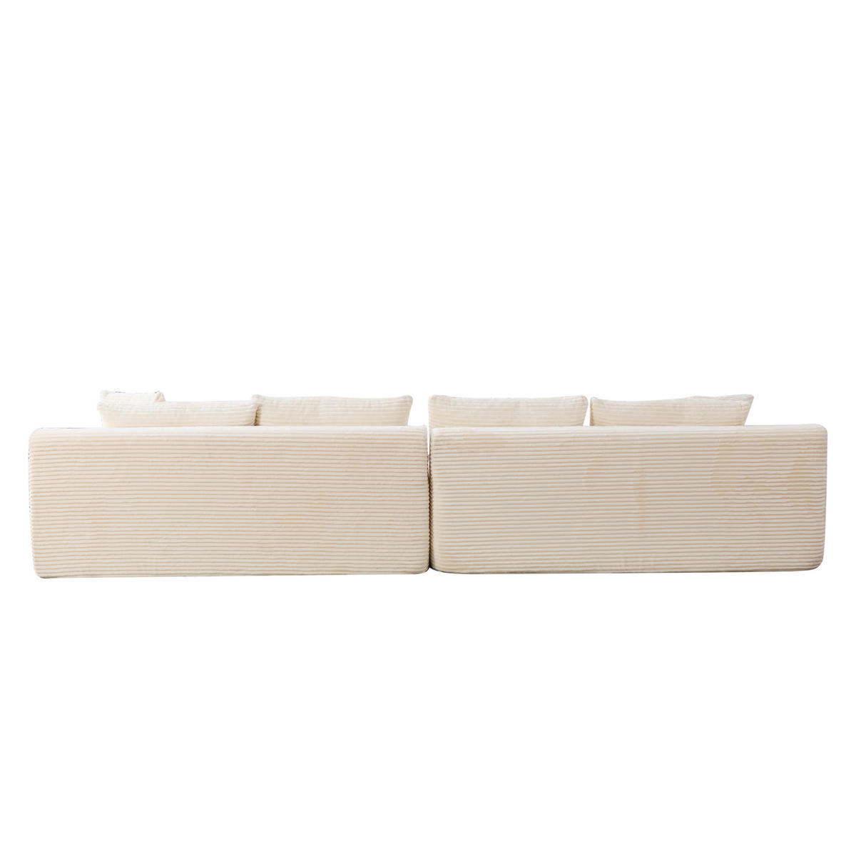 SOFAELEMENT 334/99/74.5 cm Beige Chenille mit 30D hochelastischem Schaumstoff und rutschfestem Bode - Beige, Textil (99/74.5/344cm) - Oxeza
