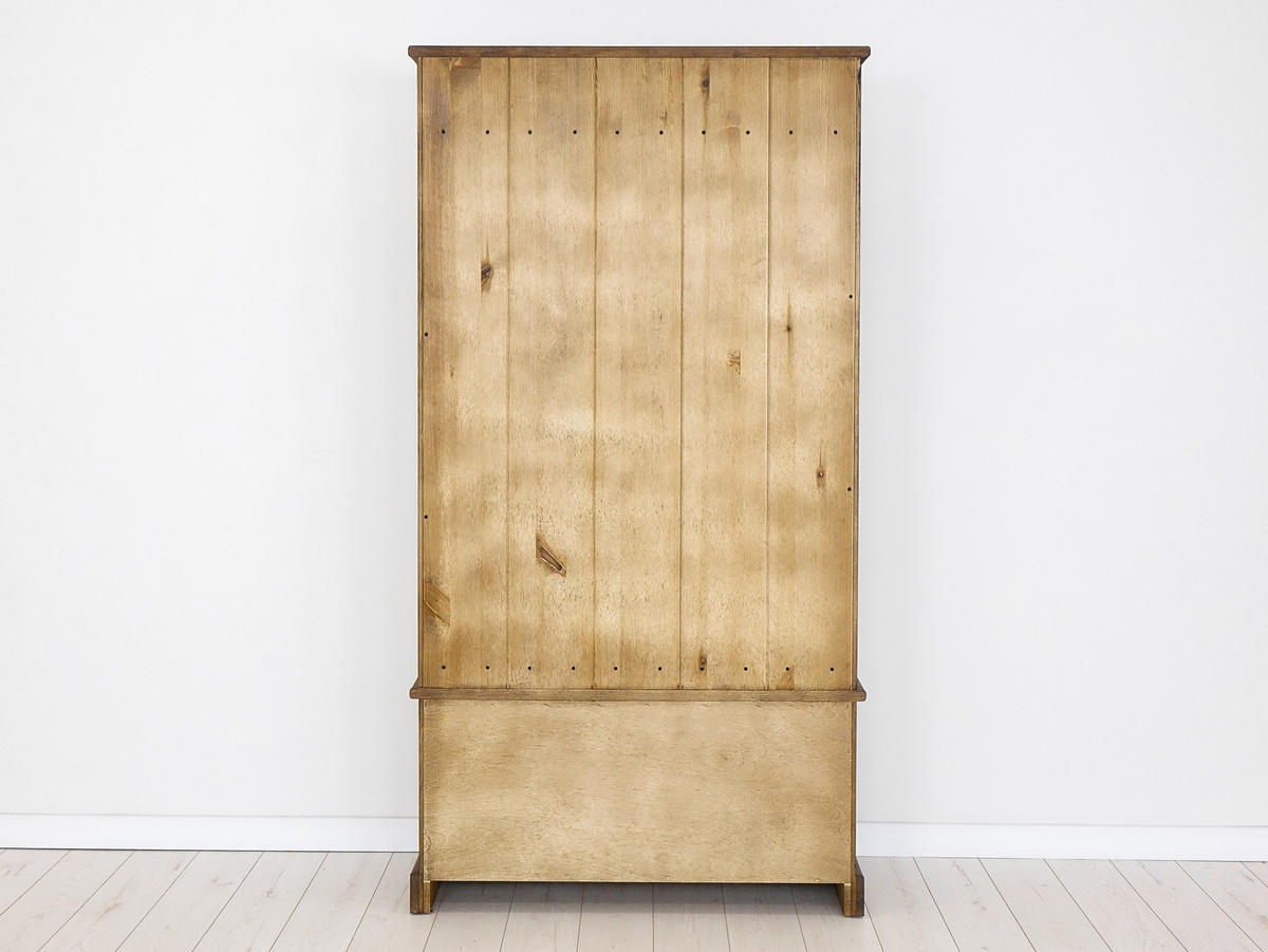 GARDEROBENSCHRANK aus Massivholz Rustyk - Dunkelbraun/Beige, Holz (100/190/40cm) - Seart