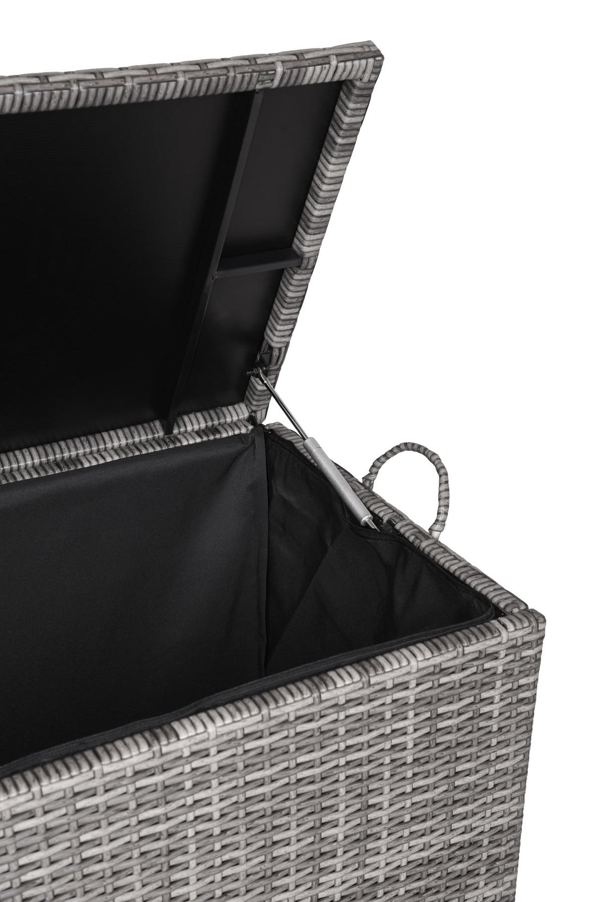 AUFLAGENBOX Vera Grau Polyester Gartenbox Kissenbox Outdoor - Grau, Kunststoff (50/60/120cm) - DELUKE