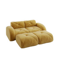 SOFA modular rahmenlos Chenille Yellow - Gelb, Kunststoff (171/76/204.1cm) - Meubliv