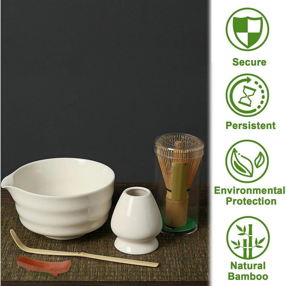 MATCHA Set 5-teilig Keramik Weiß - Weiß, Keramik (12.8/11/14cm)