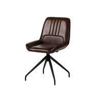 STUHL Echtleder 49 x 56 x 83 cm braun IRON LABEL #110 - Braun, Leder (49/83/56cm) - Massivmoebel24