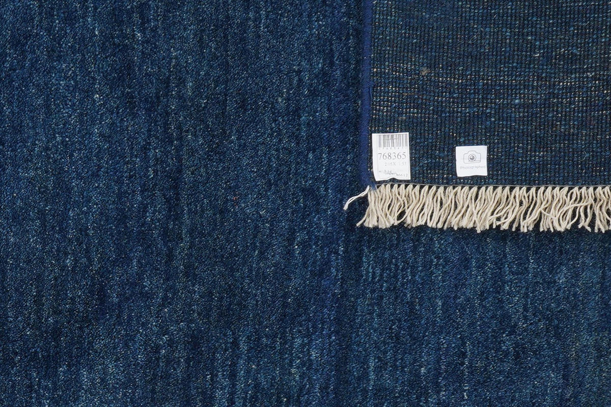 GABBEH-TEPPICH handgeknüpft Blau 205/153 cm Schurwolle - Blau, Textil (153/205cm) - Looma
