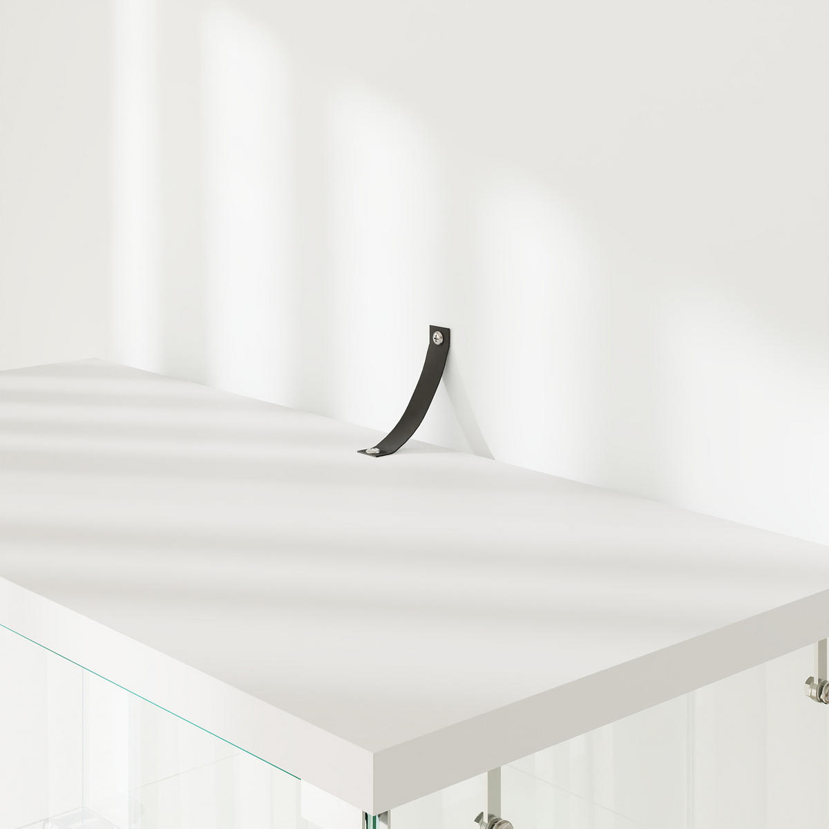 VITRINE in Weiß Glasvitrine mit Schubladen und LED-Beleuchtung für Wohn- und Schlafzimmer, B42.5/T36.5/H167cm - Weiß, Glas/Holzwerkstoff (42.5/167/36.5cm) - STILVORA