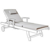 Liegenauflage Hellgrau 58/189 cm Toscana/Java/Amantea Premium - Hellgrau, Textil (189/5/58cm) - Beliani