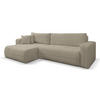 ECKSOFA CLOUD mit Schlaffunktion und Bettkasten Boucle Cloud (Cappuccino) - Cappuccino, Textil (276/145cm) - VENASI MÖBEL