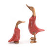 FIGUREN-SET Duck 2-teilig Massivholz, Ente in 2 verschiedenen Größen rot - Rot, Holz (20/33/14cm) - DESIGN DELIGHTS