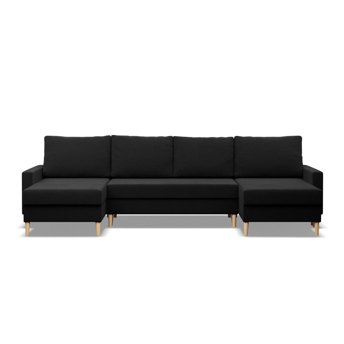 WOHNLANDSCHAFT Blank schwarz - Schwarz, Textil (294/88/140cm) - SIMKAM Furniture