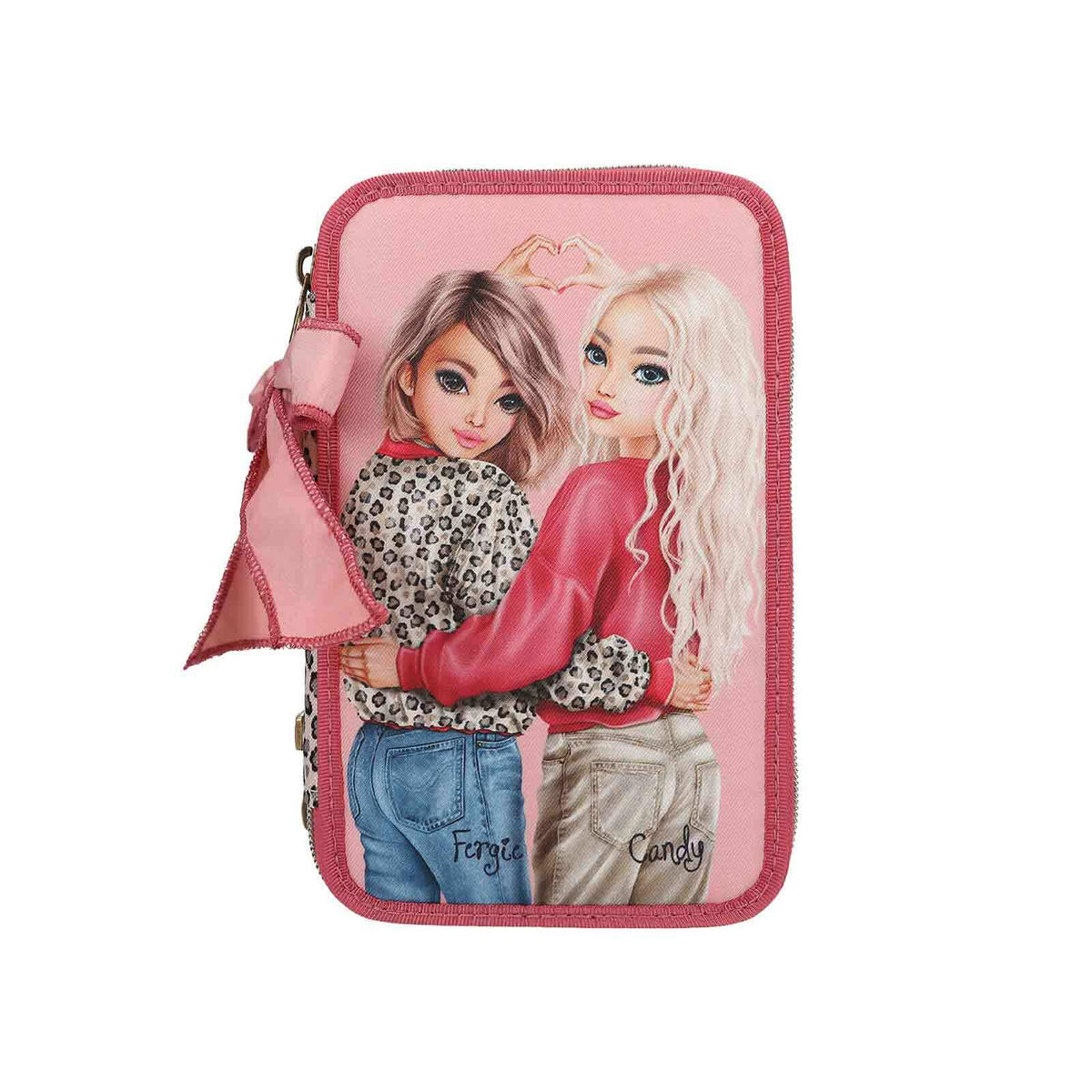 3-FACH FEDERTASCHE LEOHEART TOPModel rosa 7,5 x 13 x 20 cm - Rosa, Kunststoff (13/20/7.5cm) - Depesche Germany