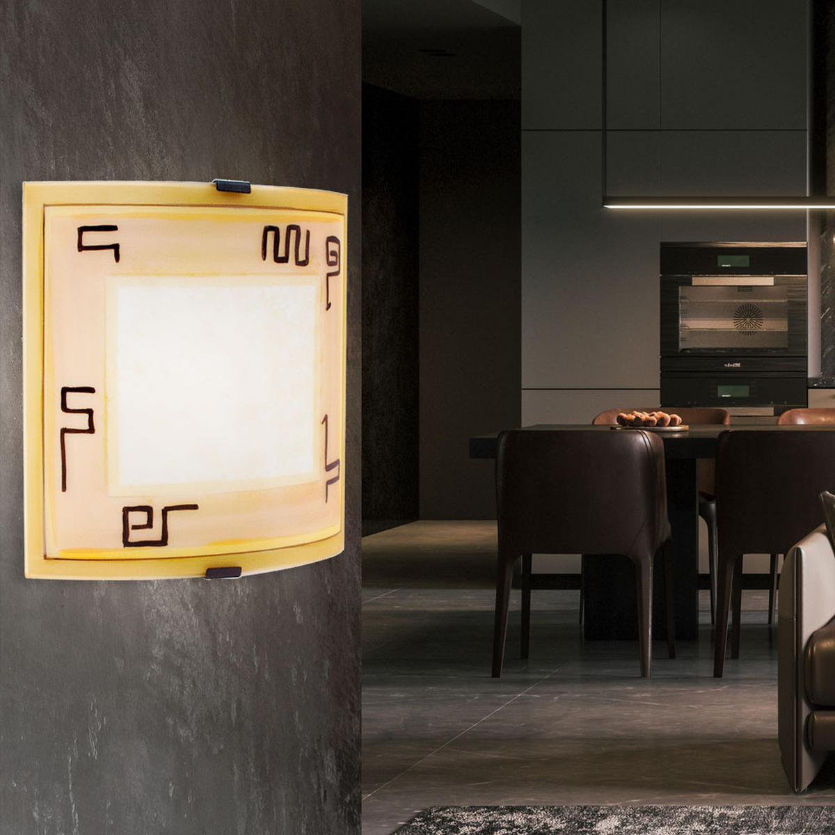 LED WANDLEUCHTE ARTA Gelb - Gelb, Glas (28/10/29cm)