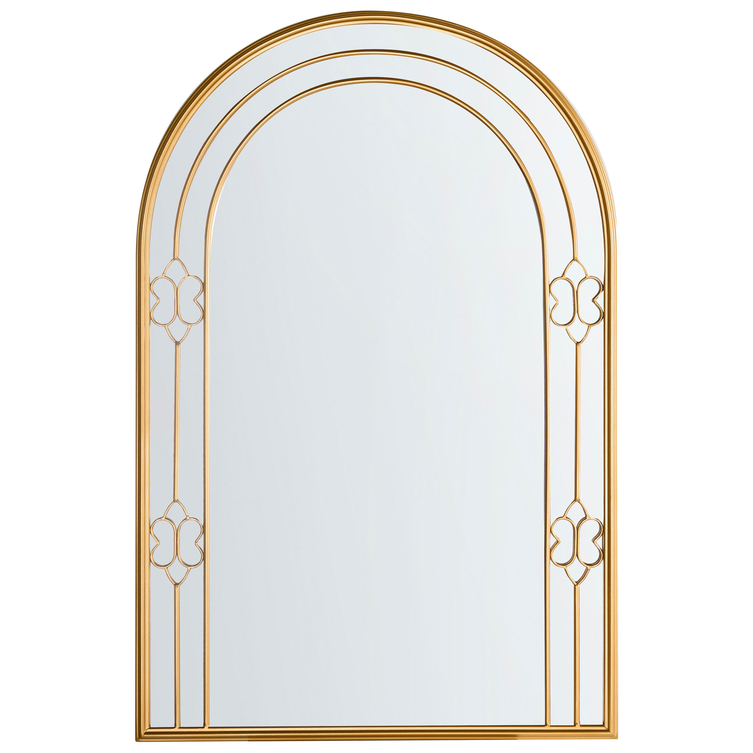 WANDSPIEGEL 66/98 cm Gold Mautre - Goldfarben, Metall (66/98/3cm) - Beliani