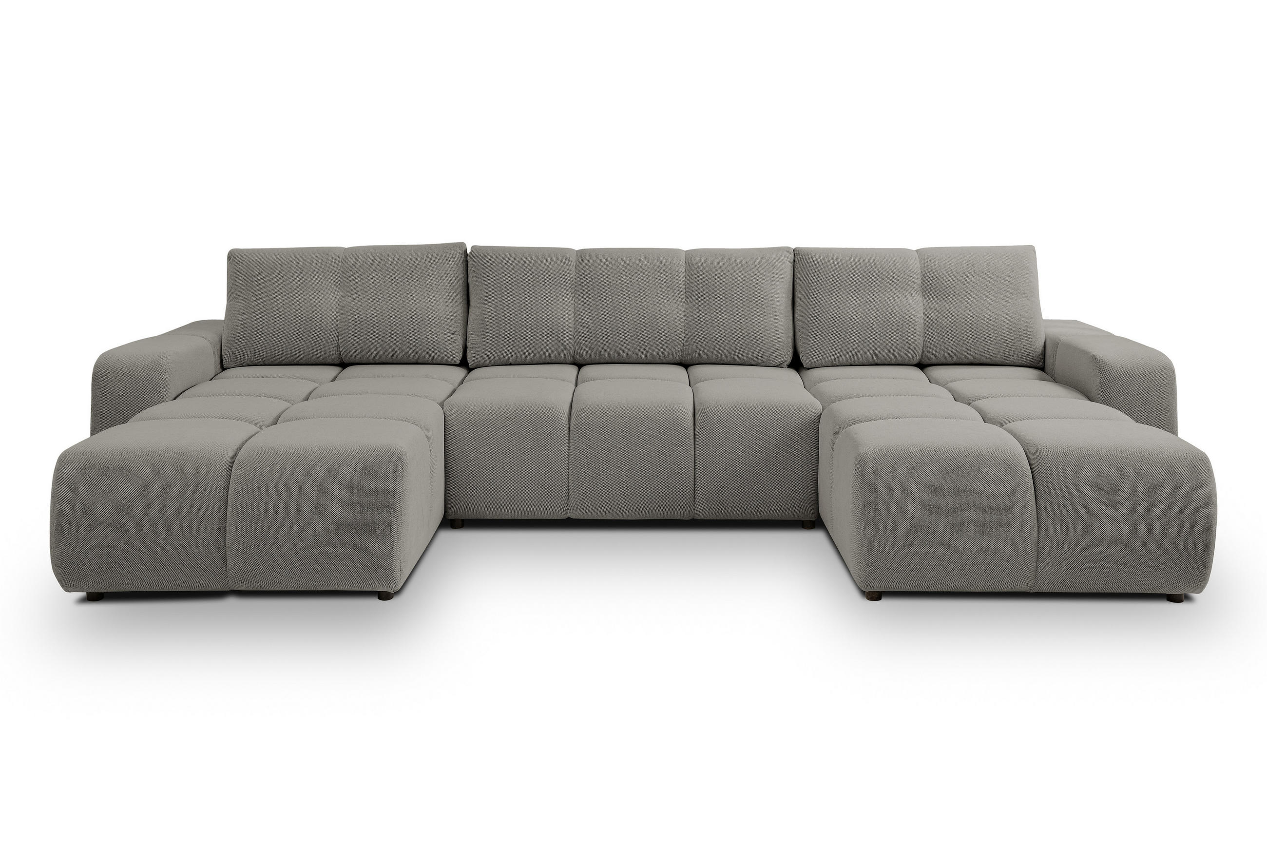 WOHNLANDSCHAFT Hosio Grau 359/177/88 cm mit Schlaffunktion - Schwarz/Grau, Kunststoff/Textil (359/88/177cm) - AX Living