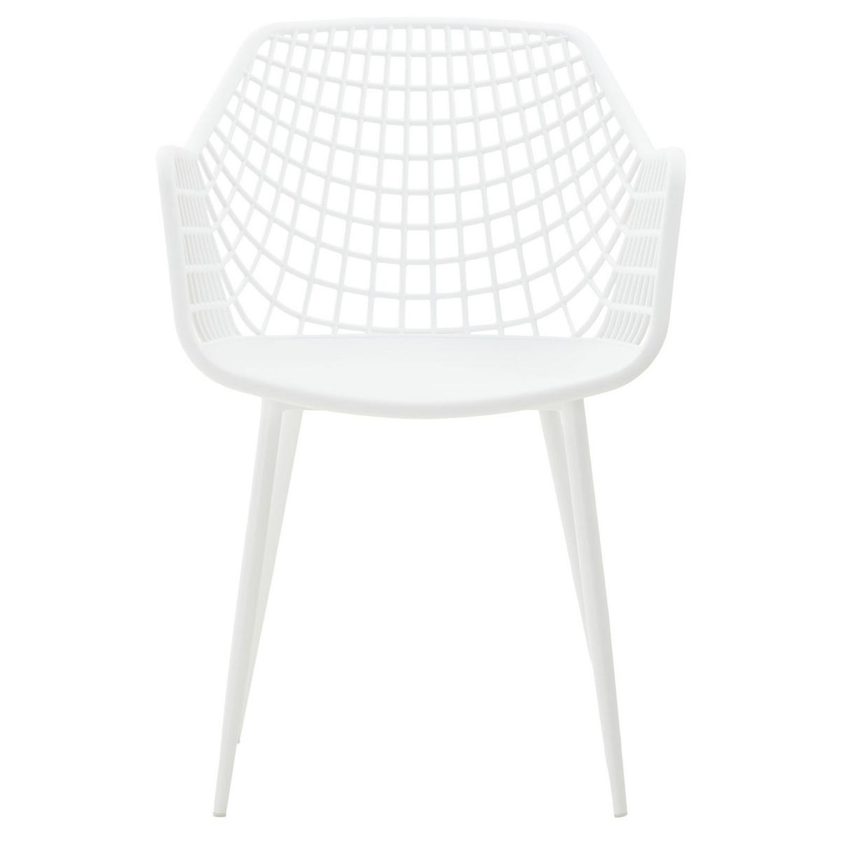 GARTENSTUHL LUCIA 4ER-SET - Weiß, Textil (58/85/55cm) - IDIMEX