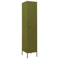 SCHLIESSFACHSCHRANK Olivgrün 35/46/180 Cm Stahl - Grün, Metall (46/180/35cm) - vidaXL