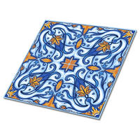 FLIESENAUFKLEBER 9 Stück 30x30 cm selbstklebend Traditionelles Ornament - Multicolor, Textil (30/1.6/30cm) - TULUP