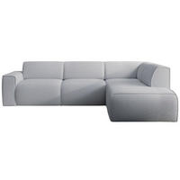 ECKSOFA Bouvi Hellgrau rechts - Hellgrau/Schwarz, Kunststoff/Textil (220/292cm) - Selsey