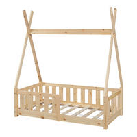 KINDERBETT Helsingborg - Naturfarben, Holz (70/140cm) - [en.casa]