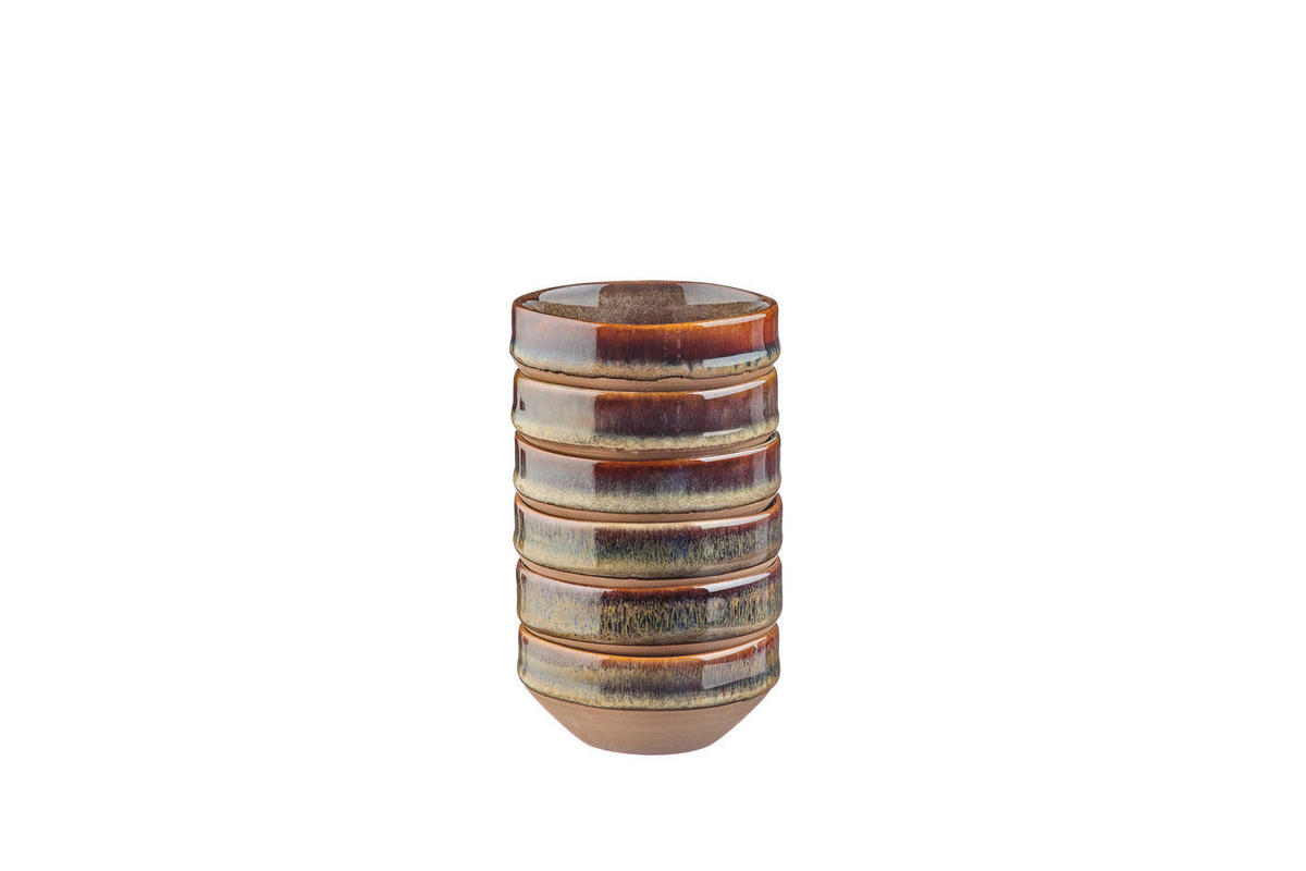 SCHALEN Genesis Ø8cm - 6er-Set - Basalt - Braun, Keramik (8cm) - Björn