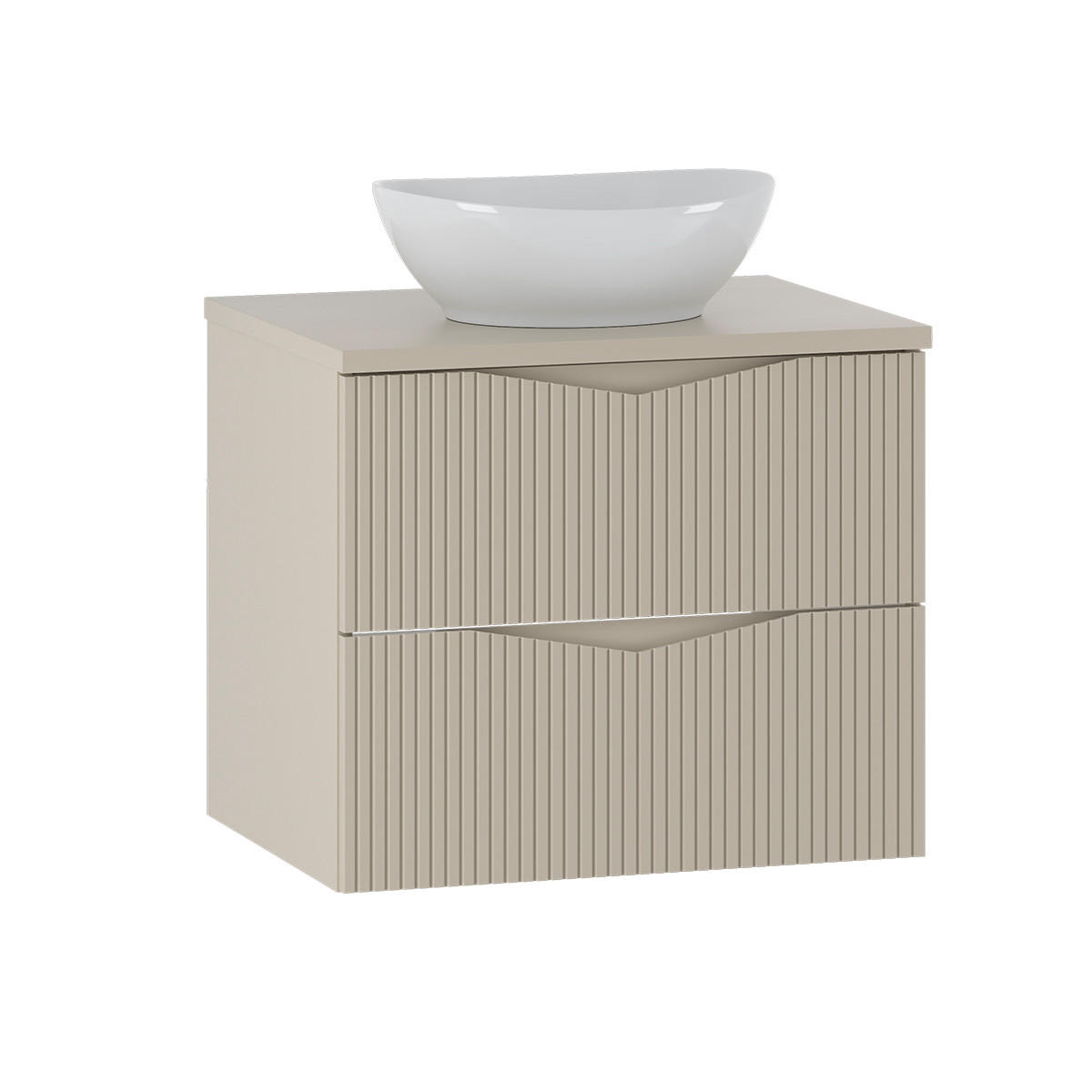 WASCHTISCH 60.6cm Tao Kaschmir - Beige, Holzwerkstoff (60.6/50/45.8cm) - Petits-meubles