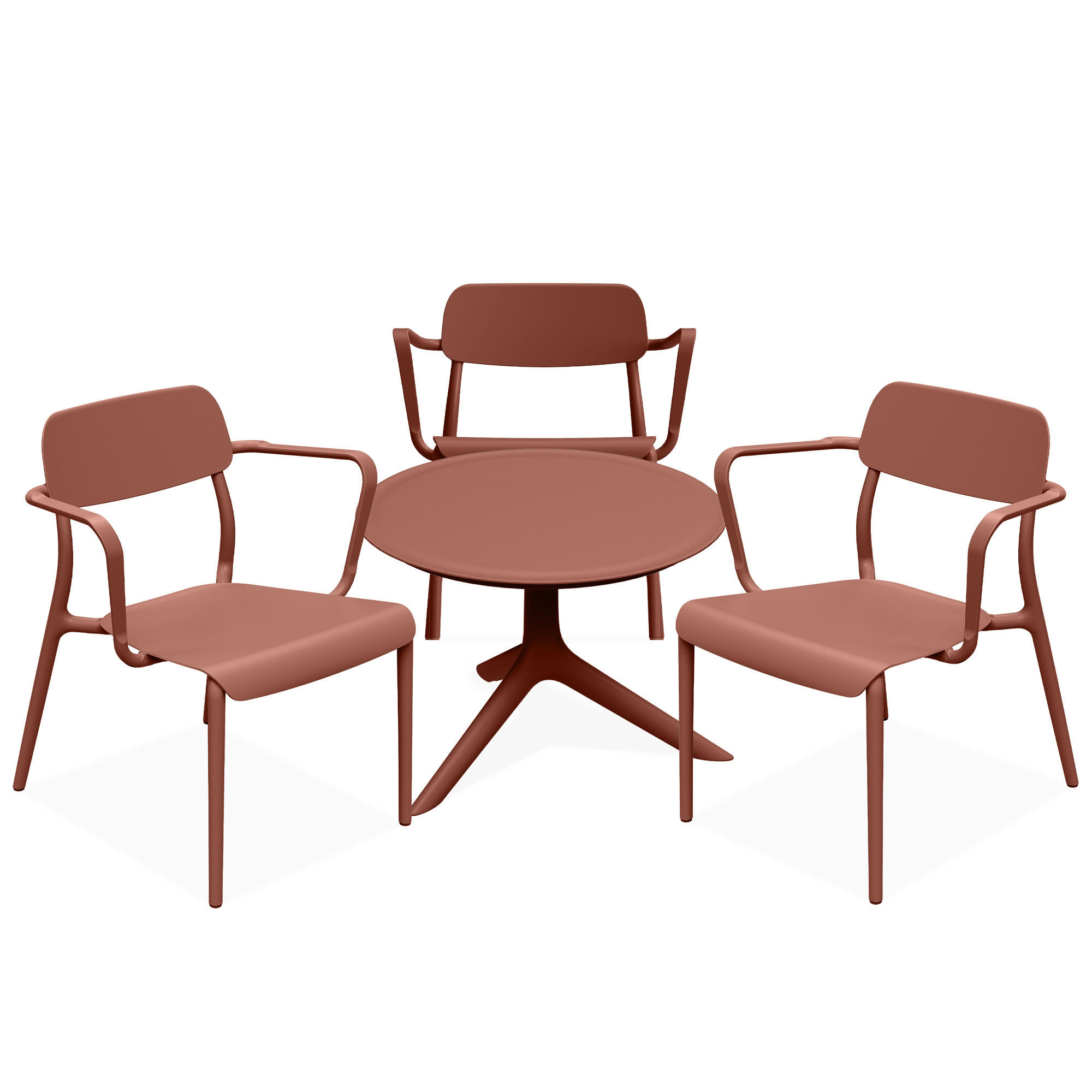 GARTENMÖBEL-SET GALIO, 4-tlg - Orange, Kunststoff - KONSIMO®