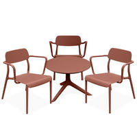 GARTENMÖBEL-SET GALIO, 4-tlg - Orange, Kunststoff - KONSIMO®