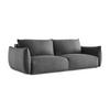 3-SITZER SOFA mit Schlaffunktion Strukturstoff Grau - Dunkelgrau/Schwarz, Holzwerkstoff/Kunststoff (230/90/105cm) - LaMiaSofa
